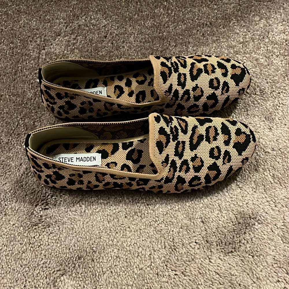 Steve Madden Sabin Knit Flat Leopard